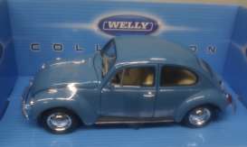Volkswagen  - 1959 blue - 1:24 - Welly - 22436b - welly22436b | Tom's Modelauto's