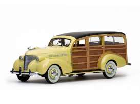 Chevrolet  - 1939 woody/italian cream - 1:18 - SunStar - 6170 - sun6170 | Toms Modelautos