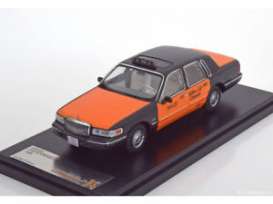 Lincoln  - Town Car *Taxi* 1996 black/orange - 1:43 - Ixo Premium X - PRD363 - ixPRD363 | Toms Modelautos