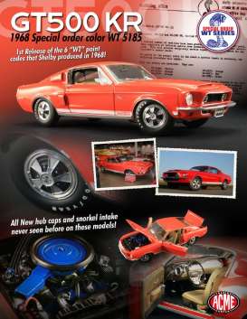 Shelby  - 1968 flower power red - 1:18 - Acme Diecast - acme1801805 | Toms Modelautos