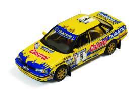 Subaru  - 1992 yellow/blue - 1:43 - IXO Models - rac229 - ixrac229 | Toms Modelautos