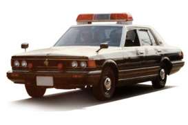 Nissan  - 430 Cedric Sedan Police  - 1:24 - Aoshima - 107822 - abk107822 | Toms Modelautos