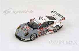 Porsche  - 2014 white/grey - 1:43 - Spark - us006 - spaus006 | Toms Modelautos