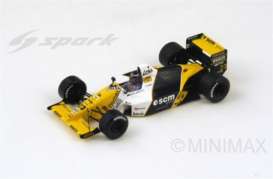 Minardi  - 1989 black/white/yellow - 1:43 - Spark - S4112 - spaS4112 | Toms Modelautos