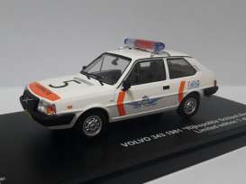 Triple9 Collection - Volvo  - T9-43058 : 1982 Volvo 343 1400 *Politie Wieringerwerf*, white/orange with original long bumpers.