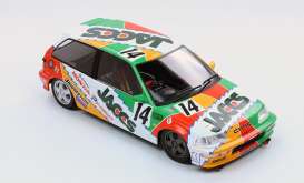 Honda  - 1992 white/green/orange/red - 1:18 - Triple9 Collection - 1800108 - T9-1800108 | Toms Modelautos