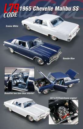 Chevrolet  - 1965 blue - 1:18 - Acme Diecast - Acme1805302 | Toms Modelautos