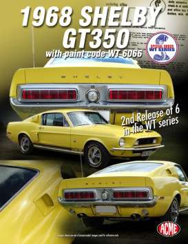 Shelby  - 1968 brilliant yellow - 1:18 - Acme Diecast - Acme1801806 | Toms Modelautos