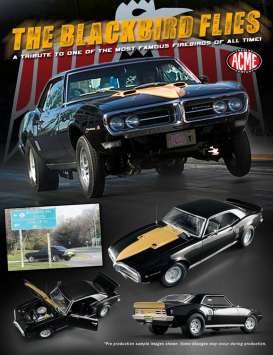 Pontiac  - 1968 black/gold - 1:18 - Acme Diecast - Acme1805201 | Toms Modelautos