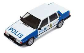 Volvo  - 40 Swedish Police 1985 white/blue - 1:43 - Ixo Premium X - PRD439 - ixPRD439 | Toms Modelautos