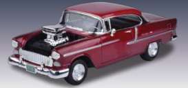 Chevrolet  - 1955 metallic red - 1:18 - Motor Max - 79002r - mmax79002r | Toms Modelautos
