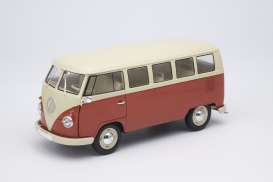 Volkswagen  - 1963 red/cream - 1:18 - Welly - 18054r - welly18054r | Toms Modelautos