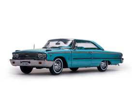 Ford  - 1963 peacock blue - 1:18 - SunStar - 1466 - sun1466 | Toms Modelautos