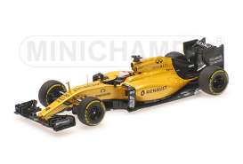 Renault  - 2016 black/yellow - 1:43 - Minichamps - 417160020 - mc417160020 | Toms Modelautos