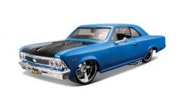 Chevrolet  - 1966 blue/black - 1:24 - Maisto - 31333bbk - mai31333bbk | Toms Modelautos