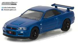 Nissan  - 2002 Bayside blue - 1:64 - GreenLight - 29880E - gl29880E | Toms Modelautos