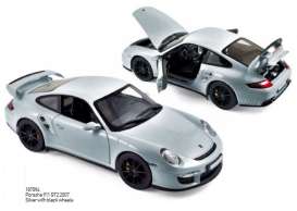 Porsche  - 2007 silver - 1:18 - Norev - 187594 - nor187594 | Toms Modelautos