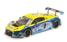 Audi  - R8 2016 blue/yellow - 1:18 - Minichamps - 155161116 - mc155161116 | Toms Modelautos