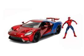 Ford  - GT *Spiderman* 2017 red/blue - 1:24 - Jada Toys - 99725 - jada253225002 | Toms Modelautos