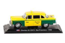 Checker  - A11/A12 1980 yellow/green - 1:43 - Magazine Models - TX10 - magTX10 | Toms Modelautos