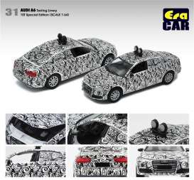 Audi  - A6 Testing Livery white-black - 1:64 - Era - AU20A6RF31 - EraAU20A6RF31 | Toms Modelautos