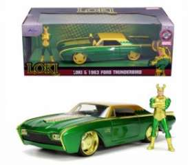 Ford  - Thunderbird 1963 green/yellow - 1:24 - Jada Toys - 33357 - jada253225026 | Toms Modelautos