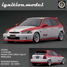 Honda  - Civic Type R white/red - 1:18 - Ignition - IG2681 - IG2681 | Tom's Modelauto's