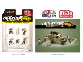 Figures  - Off Road Adventure set #2 2022 various - 1:64 - American Diorama - 76496 - AD76496 | Toms Modelautos