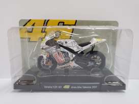 Yamaha  - YZR-M1 Valencia #46 VR 2007  - 1:18 - Magazine Models - X4FALA0040 - MagRossi0040 | Toms Modelautos