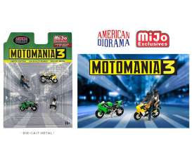 Figures  - Moto Mania #3 2022 various - 1:64 - American Diorama - 76499 - AD76499 | Toms Modelautos