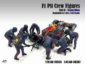 Figures diorama - Team Blue #2 2020 blue-purple - 1:18 - American Diorama - 76555 - AD76555 | Toms Modelautos