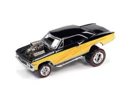 Chevrolet  - Chevelle Zinger 1966 black/yellow - 1:64 - Johnny Lightning - SP208A - JLSP208A | Tom's Modelauto's