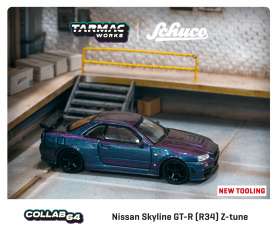 Nissan  - Skyline purple - 1:64 - Tarmac - T64S-014-MNP - TC-T64S014MNP | Tom's Modelauto's