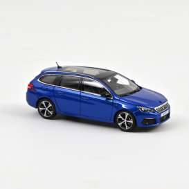 Peugeot  - 308 SW GT 2020 blue - 1:43 - Norev - 473940 - nor473940 | Tom's Modelauto's