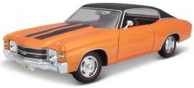 Chevrolet  - Chevelle SS454 sport coupe 1971 orange - 1:18 - Maisto - 31890o - mai31890O | Tom's Modelauto's