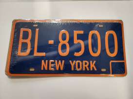 Funny Plates  - New York BL-8500 blue/orange - Tac Signs - funNewYorkBL8500 | Toms Modelautos
