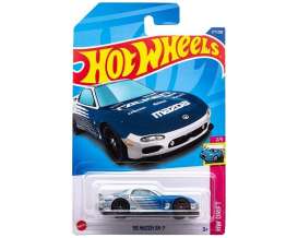 Mazda  - RX-7 1995 silver/blue - 1:64 - Hotwheels - HHF73 - hwmvHHF73 | Toms Modelautos