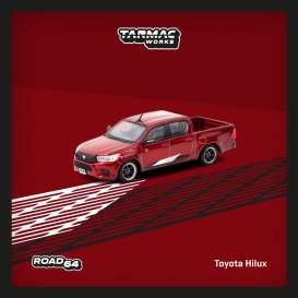 Toyota  - Hilix red - 1:64 - Tarmac - T64R-041-RE - TC-T64R041RE | Toms Modelautos