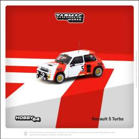 Renault  - 5 Turbo 1982 white/red - 1:64 - Tarmac - T64-TL060-82RDV05 - TC-T64-TL060-82RDV05 | Toms Modelautos