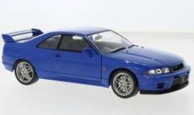 Nissan  - Skyline  GT-R 1997 blue - 1:24 - Whitebox - 124172 - WB124172 | Tom's Modelauto's