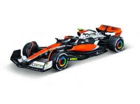 McLaren  - MCL60 2023 orange/black/blue - 1:43 - Bburago - 38087N - bura38087N | Toms Modelautos