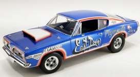 Plymouth  -  Cuda 1968 blue/white/orange - 1:18 - Acme Diecast - 1806133 - acme1806133 | Toms Modelautos