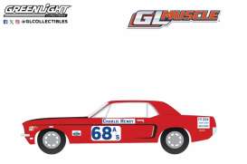 Ford Mustang - GT Coupe 1968 maroon - 1:64 - GreenLight - 13360B - gl13360B | Toms Modelautos