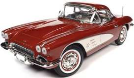 Chevrolet  - Corvette 1961 maroon/white - 1:18 - Auto World - AMM1281 - AMM1281 | Toms Modelautos