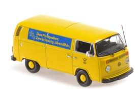 Volkswagen  - T2 Delivery Van 1972 yellow/blue - 1:43 - Maxichamps - 940053062 - mc940053062 | Toms Modelautos