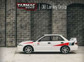Mitsubishi  - Lancer RS Evolution white - 1:64 - Tarmac - T64G-048-RS - TC-T64G048RS | Tom's Modelauto's