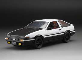 Toyota  - Sprinter Trueno GT Apex AE86 1986 white/black - 1:24 - SunStar - 51003 - sun51003 | Tom's Modelauto's