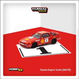 Toyota  - Supra Turbo 1988 red - 1:64 - Tarmac - T64-064-88BTC01 - TC-T64-064-88BTC01 | Toms Modelautos