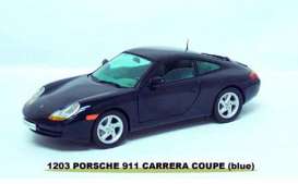 Porsche  - 996 Carrera coupe 1998 blue - 1:18 - SunStar - 1203 - sun1203 | Toms Modelautos