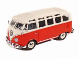 Volkswagen  - red/white roof - 1:24 - Maisto - 31956r - mai31956r | Toms Modelautos